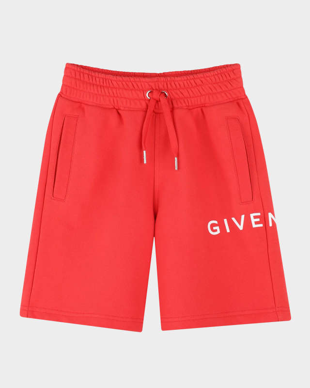 Boy's Fleece Logo-Print Shorts, Size 4-6
